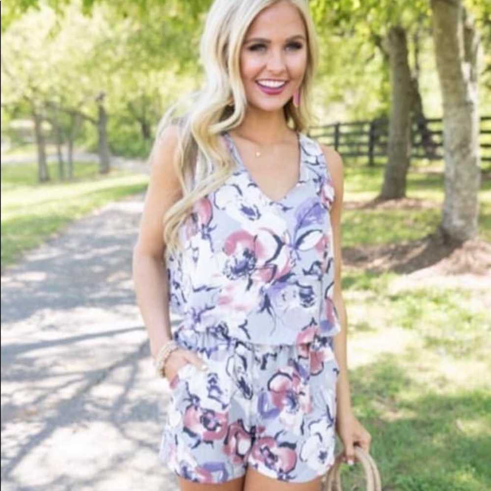 NWT - TYCHE - You’ll Be In My Heart Floral Sleeveless Romper